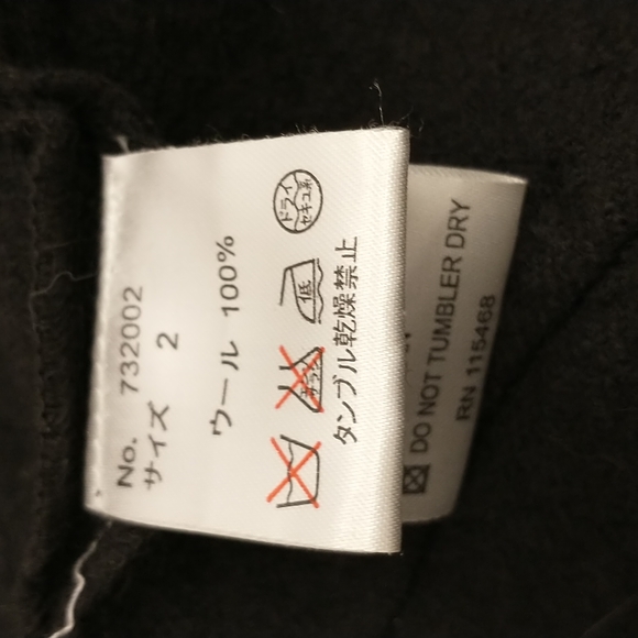 Avant Garde Moyuru Wool Coat Japanese Asymmetrical Art to Wear in Black  Damaged - Picture 8 of 16